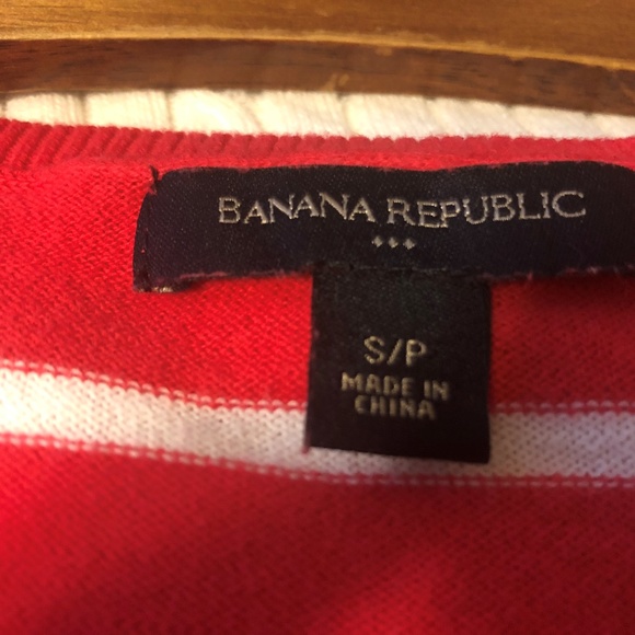 Banana Republic red and white striped sweater - Picture 2 of 4